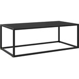 The Living Store Klubska mizica črna s črnim steklom 100x50x35 cm - Klubska Mizica, (21574623) Cene