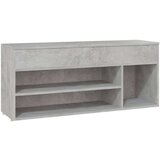  Klupa za cipele siva boja betona 105 x 30 x 45 cm od iverice | shoptok.hr