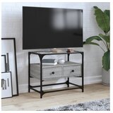 vidaXL ormarić sa staklenom površinom boja hrasta 60x35x51 cm drvo | shoptok.hr