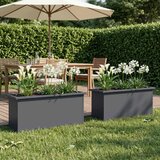  Vrtna posuda za sadnju s LED svjetlom 2 kom. Antracit - Antracit 30 x 100 x 30 cm 2 | shoptok.hr