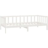  Dnevna postelja z vzmetnico 90x200 cm bela trdna borovina, (20646183) | Shoptok.si
