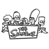 WALLXPERT Zidna dekoracija Simpson 7, 62x40cm, Crna | Eponuda.ba