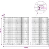  Gabion s žicom debljine 3,5 mm i mrežom 5x10 cm 1150x10x150 cm Slike