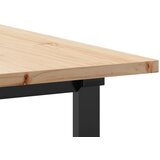  Blagovaonski stol O-oblika 180x90x75,5 cm od borovine i čelik | shoptok.hr
