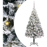 vidaXL Umjetno božićno drvce s 300 LED svjetlima Zelena 180 x 115 cm | shoptok.hr