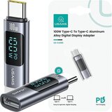 Usams ADAPTER USB-C NA USB-C 100W ALUMINIJASTI DIGITALNI ZASLON AU18, (21979943) Cene