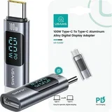 ADAPTER USB-C NA USB-C 100W ALUMINIJASTI DIGITALNI ZASLON AU18, (21979943)