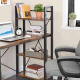  Moderan metalni radni stol s policama - crni | shoptok.hr