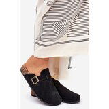 Boto Ladies Slippers and On Platform With Buckle Black Selio | Shoptok.si