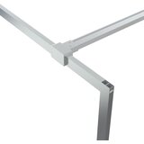 Pregrada za tuš srebrna 80 x 195 cm s prozirnim staklom ESG | shoptok.hr