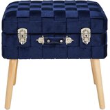 XORA TABURE, les, tekstil, leseni material temno modra | Shoptok.si