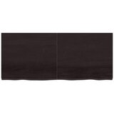 Stolna ploča tamnosmeđa 140x60x(2-4) cm obrađena masivna hrast | shoptok.hr