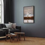  Slika - Autumn by the Lake (1 Part) Vertical 80x120 U crnom drvenom okviru | shoptok.hr