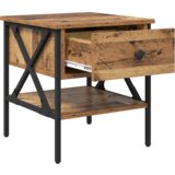 vidaXL noćni ormarić Staro drvo 40x42x45 cm Inženjersko drvo | shoptok.hr