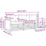  Set vanjskih sofa 3 pcs Prirodna i krem Poliester | shoptok.hr