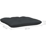  Vrtna sedežna garnitura 6-delna z blazinami trdna borovina, (20597840) | Shoptok.si