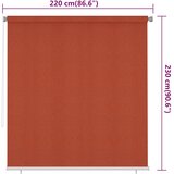 Vanjska roleta za zamračivanje 220 x 230 cm terakota HDPE | shoptok.hr