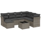  8-dijelni set vrtnih sofa od poliratana s jastucima sivi | shoptok.hr
