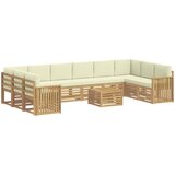  Set vanjskih sofa 11 pcs Bijela i krem 59 x 59 x 37 cm | Eponuda.com