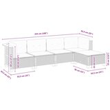  5-dijelna vrtna garnitura od poliratana s jastucima crna 63.5 x 56 x 32 cm | Shoptok.si