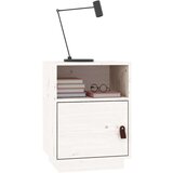  Nočna omarica bela 40x34x55 cm trdna borovina, (20731799) | Shoptok.si