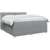  Boxspring krevet s madracem Svjetlosiva 200 x 200 cm Tkanina | shoptok.hr