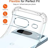 Techsuit Shockproof Clear Silicone prozirna maskica otporna na udarce za Google Pixel 8a | shoptok.hr