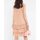 Resti Women's camel strappy dress with frills - Clothing | Shoptok.si