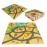 puzle kocke penasta igralna podlaga za otroke safari 93x93cm
