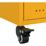 vidaXL Nočna omarica 2 kosa gorčično rumena 36x39x59 cm jeklo | Shoptok.si