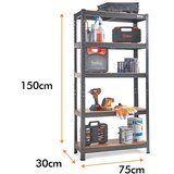 Vonhaus 1.5m 5 polični regal hammerite 15/371 Cene
