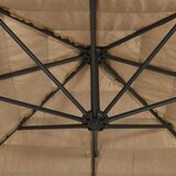  Vrtni suncobran LED s čeličnom šipkom smeđi 324x324x247 cm | shoptok.hr