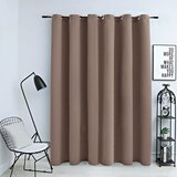 vidaXL Zatemnitvena zavesa s kovinskimi obročki taupe 290x245 cm Cene