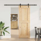  Klizna vrata NARVIK Prirodna i crna 80 x 210 cm (213,5 cm) | shoptok.hr