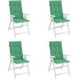  Jastuci za vrtne stolice 4 kom zeleni 120x50x3 cm od tkanine | shoptok.hr