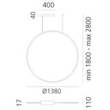 ARTEMIDE 1994360APP-LED RGBW prigušiva luster na sajli DISCOVERY LED/79W/230V bronza | Eponuda.com