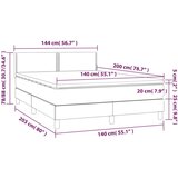  Krevet s oprugama i madrac cappuccino 140x200cm od umjetne kože | shoptok.hr