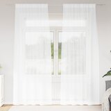 vidaXL Zavjese sa zavjesama 2 pcs Bijela 140 x 245 cm Poliester | shoptok.hr