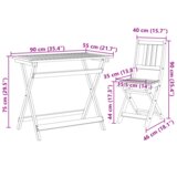 vidaXL set od 4 dijela za preklopni vrtni bistro od čvrstog bagremovog drva | shoptok.hr