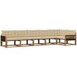 vidaXL Zunanja garnitura za sedenje z blazino 6 pcs Naravna in bež, (5000273300) | Shoptok.si