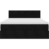  Otomanski krevet s madracem&amp LED crni 140x190 cm baršunasti | shoptok.hr