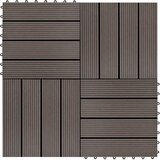 Pločice za decking 22 pcs Tamno smeđa 30 x 30 cm | Eponuda.ba