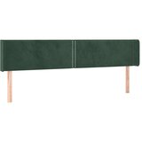  Uzglavlje tamnozeleno 203x16x78/88 cm baršunasto | shoptok.hr
