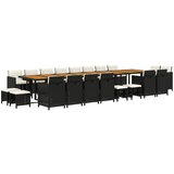  21-dijelni vrtni blagovaonski set s jastucima poliratan crni | shoptok.hr