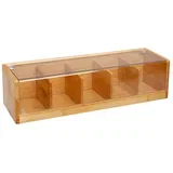 KUTIJA ZA ČAJ 5 ODJELJKA 36X11X9,5CM BAMBUS