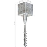  Talne konice 2 kosa srebrne 14x14x58 cm pocinkano jeklo | Shoptok.si