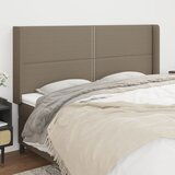 The Living Store Vzglavje z ušesi taupe 183x16x118/128 cm blago - Vzglavje, (21660027) | Shoptok.si