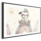  Plakat - Little Animal Among Stars and Rainbows 42x29.7 Crni okvir s margom | shoptok.hr