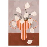 The Poster Club Plakat 30x40 cm White Flowers in Striped Vase – Cene