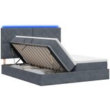  LED krevet za pohranu s madracem Tamnosiva 180 x 200 cm Baršun | shoptok.hr
